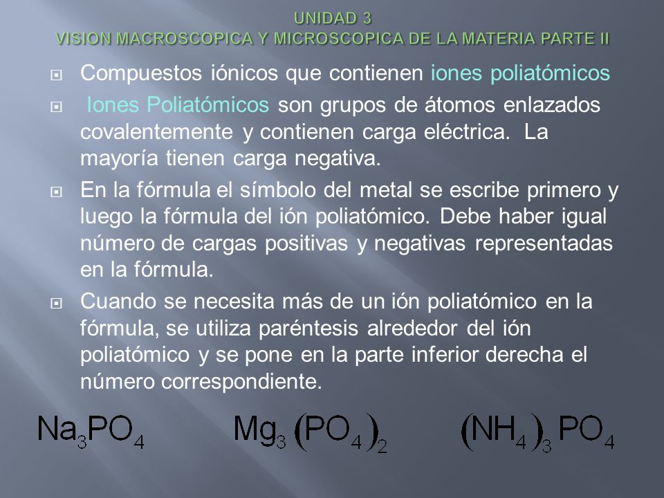 UNIDAD 3 VISION MACROSCOPICA Y MICROSCOPICA DE LA MATERIA PARTE II