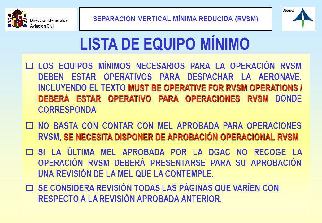 LISTA DE EQUIPO MÍNIMO