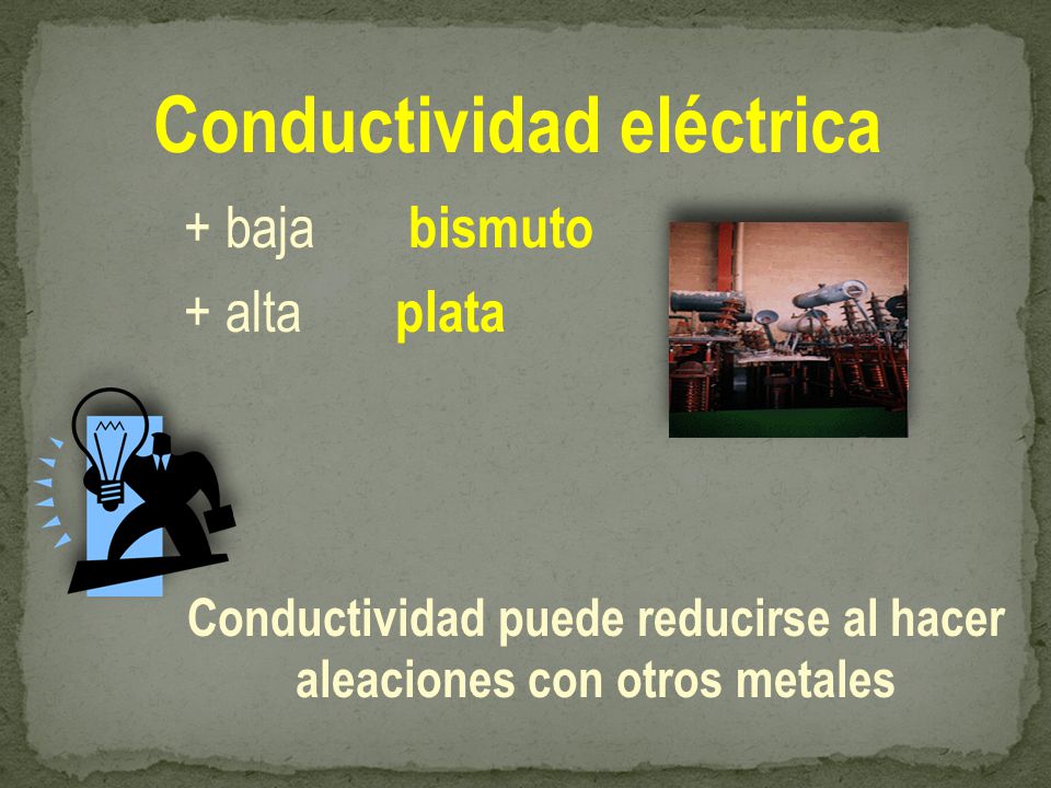 Conductividad puede reducirse al hacer aleaciones con otros metales