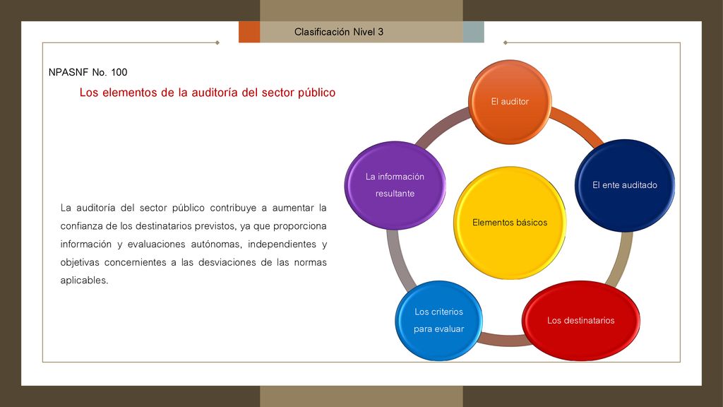 Los elementos de la auditoría del sector público