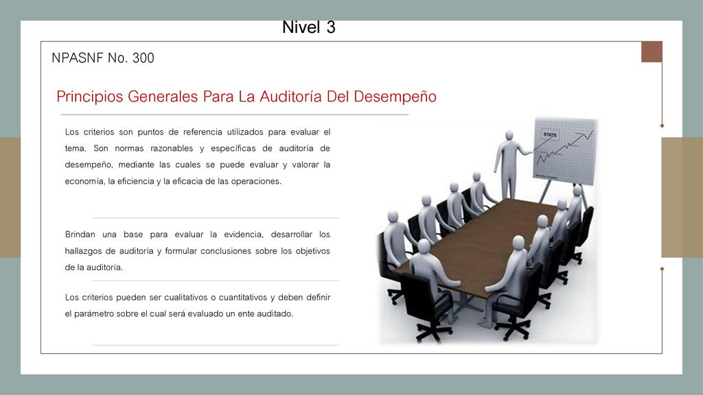 Nivel 3 Principios Generales Para La Auditoría Del Desempeño