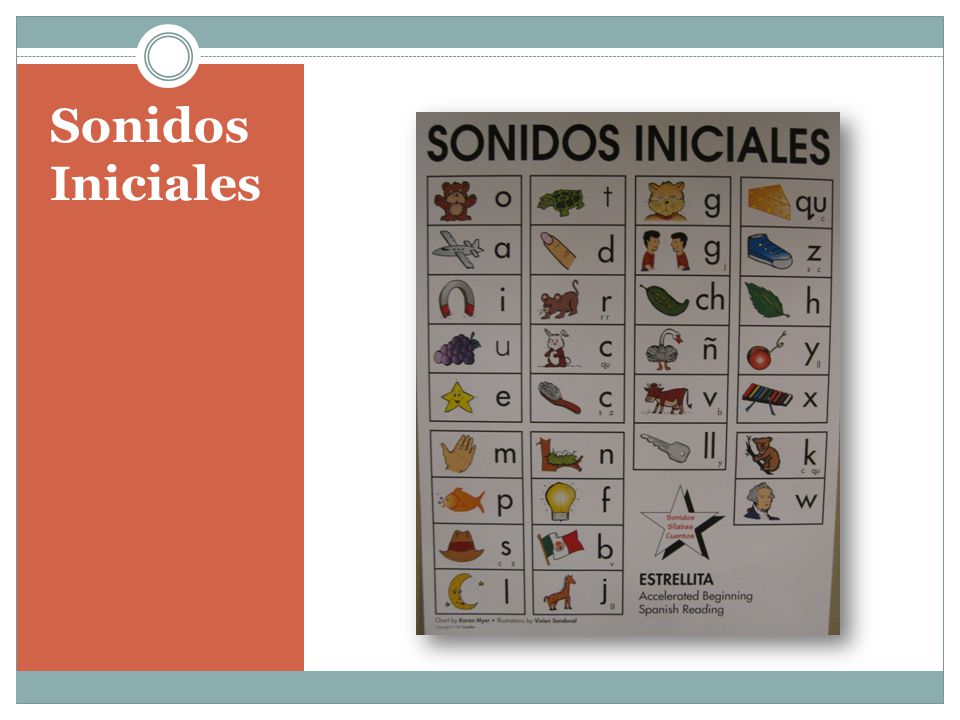 Sonidos Iniciales Active participation: everyone stands up and chants with hand movements.