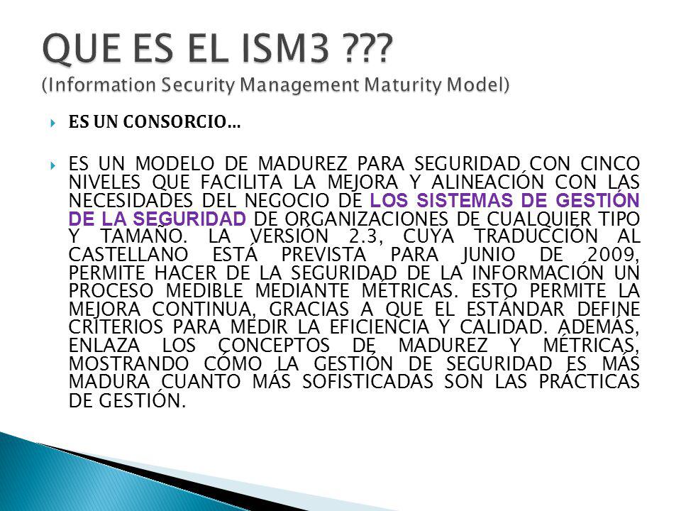 QUE ES EL ISM3 (Information Security Management Maturity Model)