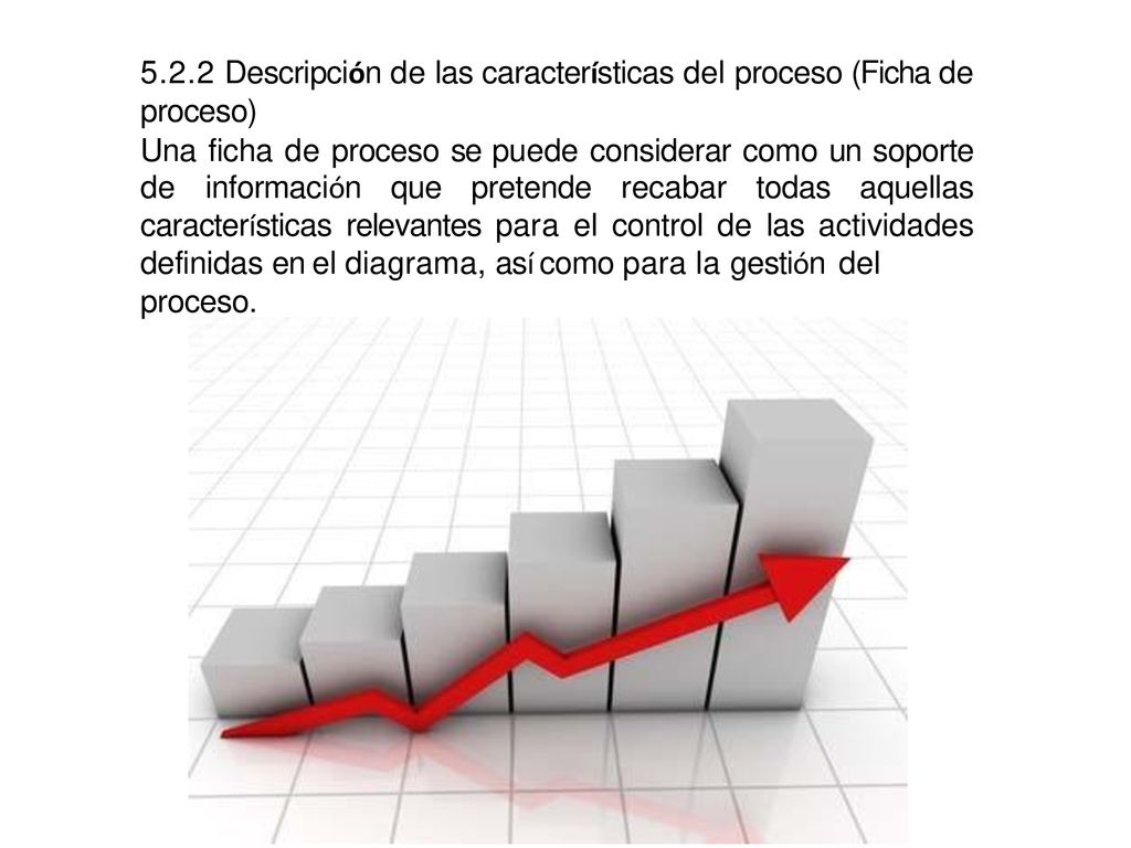 5.2.2 Descripción de las características del proceso (Ficha de proceso)