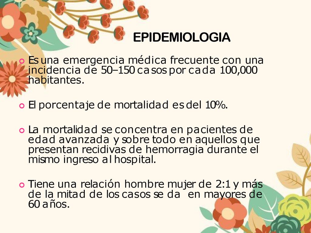 EPIDEMIOLOGIA Es una emergencia médica frecuente con una incidencia de 50–150 casos por cada 100,000 habitantes.