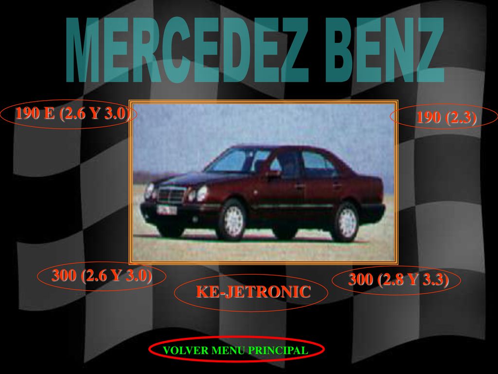 MERCEDEZ BENZ 190 E (2.6 Y 3.0) 190 (2.3) 300 (2.6 Y 3.0)