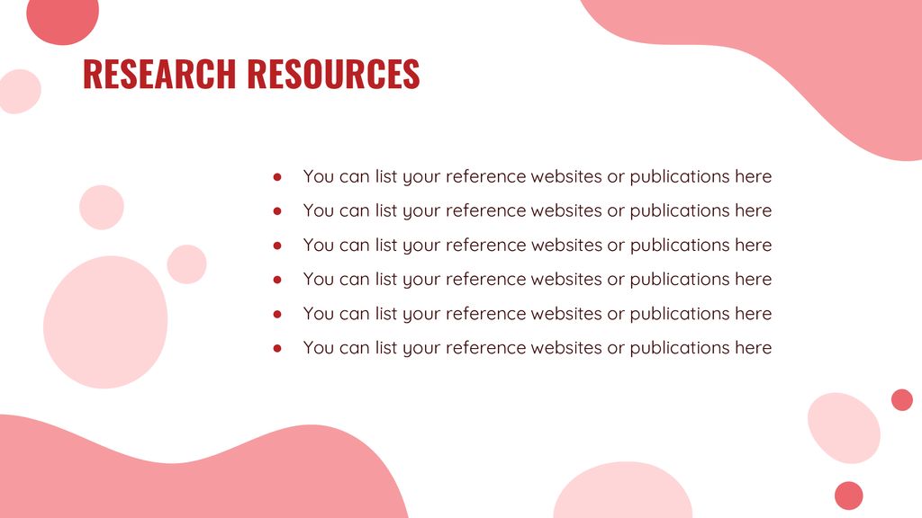 You can list your reference websites or publications here