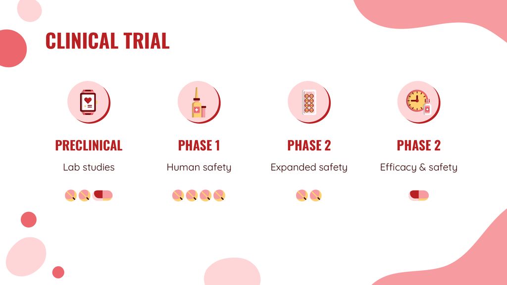 PRECLINICAL PHASE 1 PHASE 2 PHASE 2 Lab studies Human safety