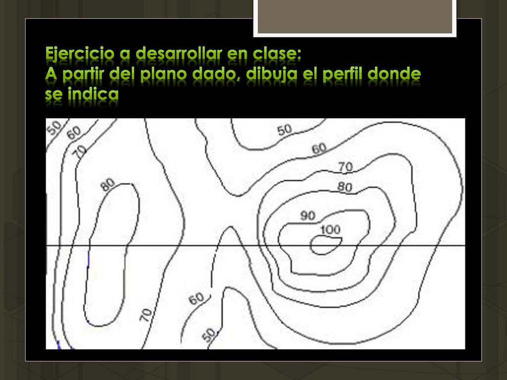 Ejercicio a desarrollar en clase: A partir del plano dado, dibuja el perfil donde se indica