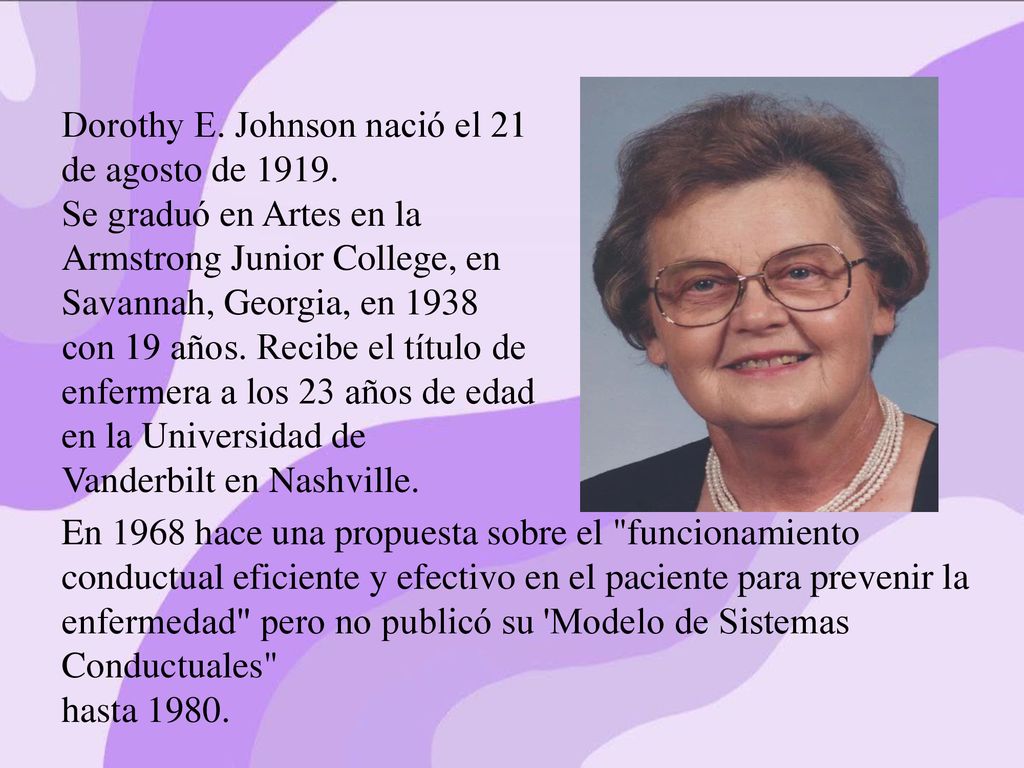 Dorothy E. Johnson nació el 21 de agosto de 1919.