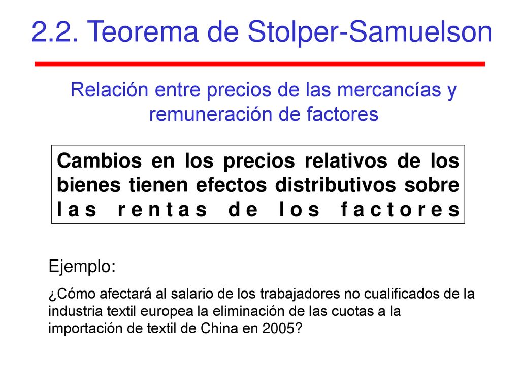 Relación entre precios de las mercancías y remuneración de factores