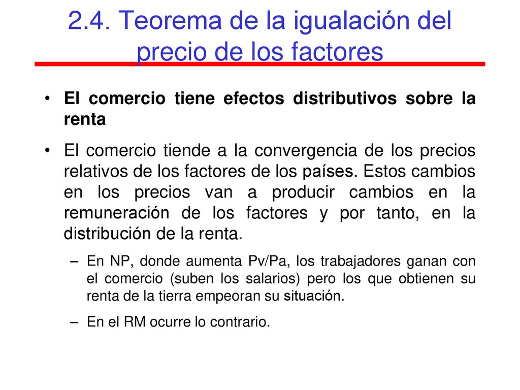 2.4. Teorema de la igualación del precio de los factores