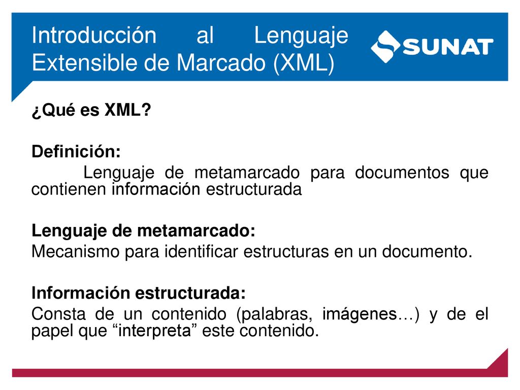 Introducción al Lenguaje Extensible de Marcado (XML)