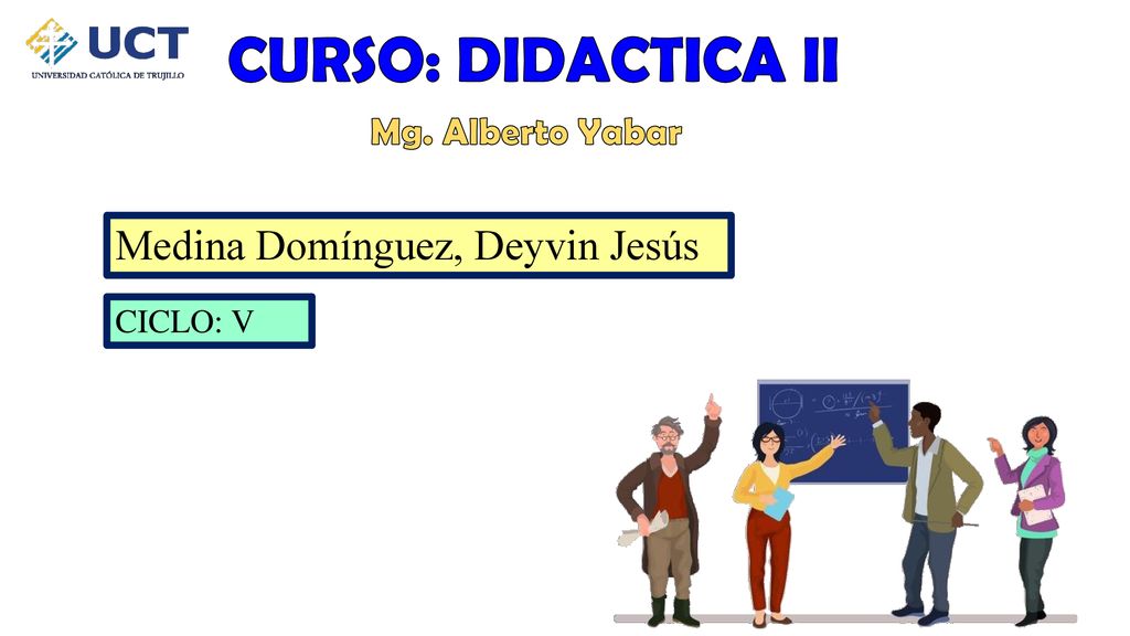 CURSO: DIDACTICA II Medina Domínguez, Deyvin Jesús Mg. Alberto Yabar