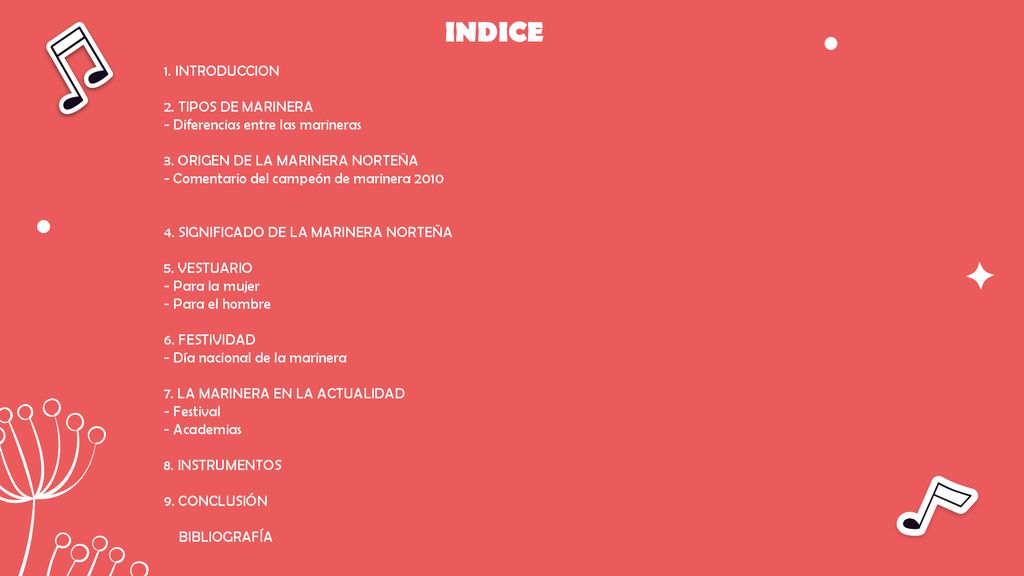 INDICE 1. INTRODUCCION 2. TIPOS DE MARINERA