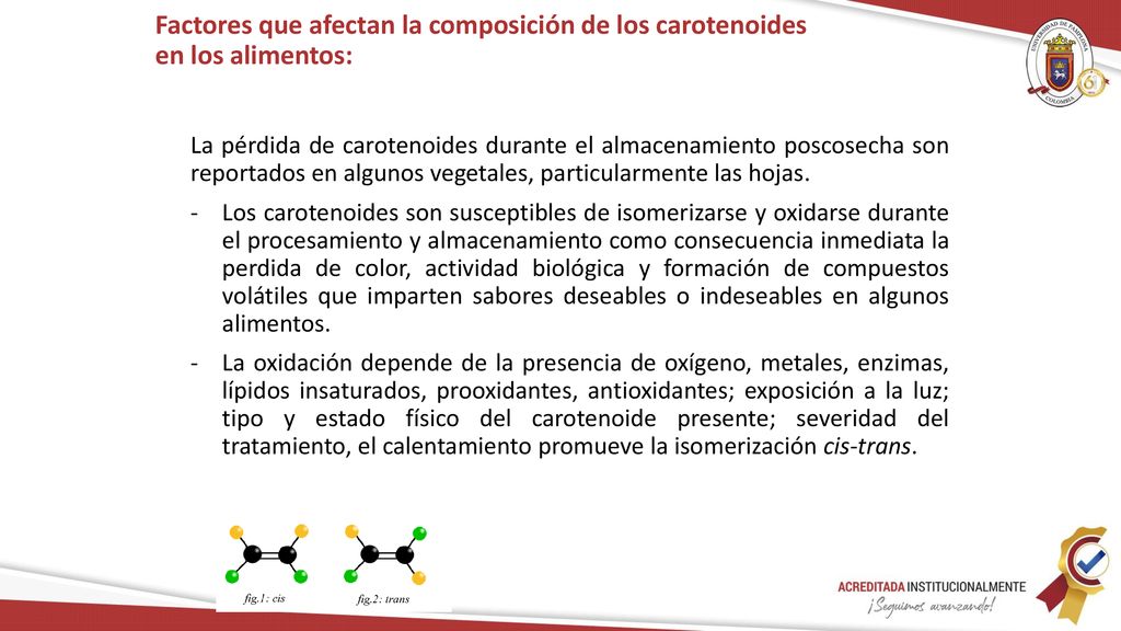 Factores que afectan la composición de los carotenoides en los alimentos: