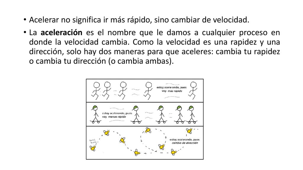 Acelerar no significa ir más rápido, sino cambiar de velocidad.