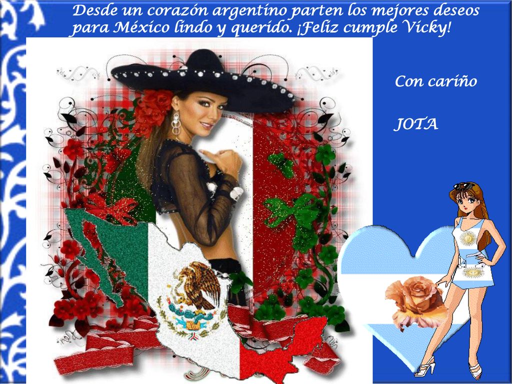 Desde un corazón argentino parten los mejores deseos para México lindo y querido. ¡Feliz cumple Vicky!
