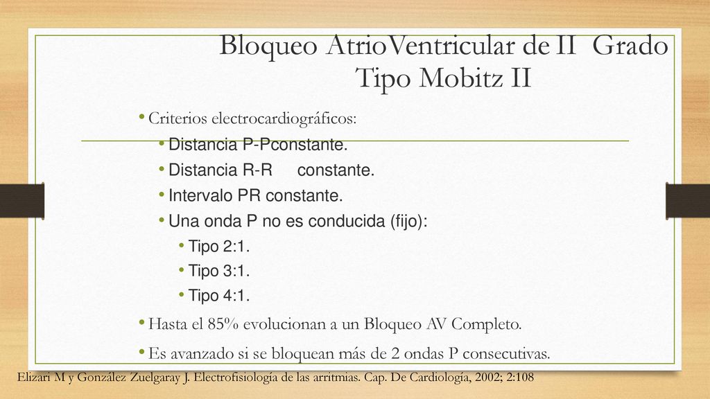 Bloqueo AtrioVentricular de II Grado Tipo Mobitz II