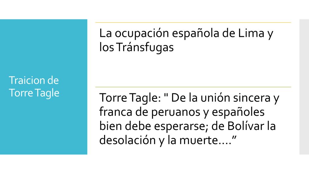 Traicion de Torre Tagle