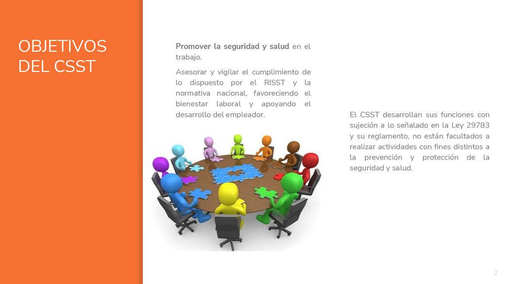 OBJETIVOS DEL CSST Promover la seguridad y salud en el trabajo.