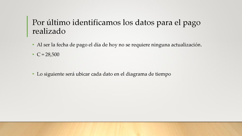 Por último identificamos los datos para el pago realizado
