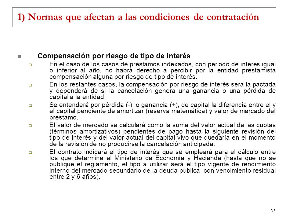 1) Normas que afectan a las condiciones de contratación