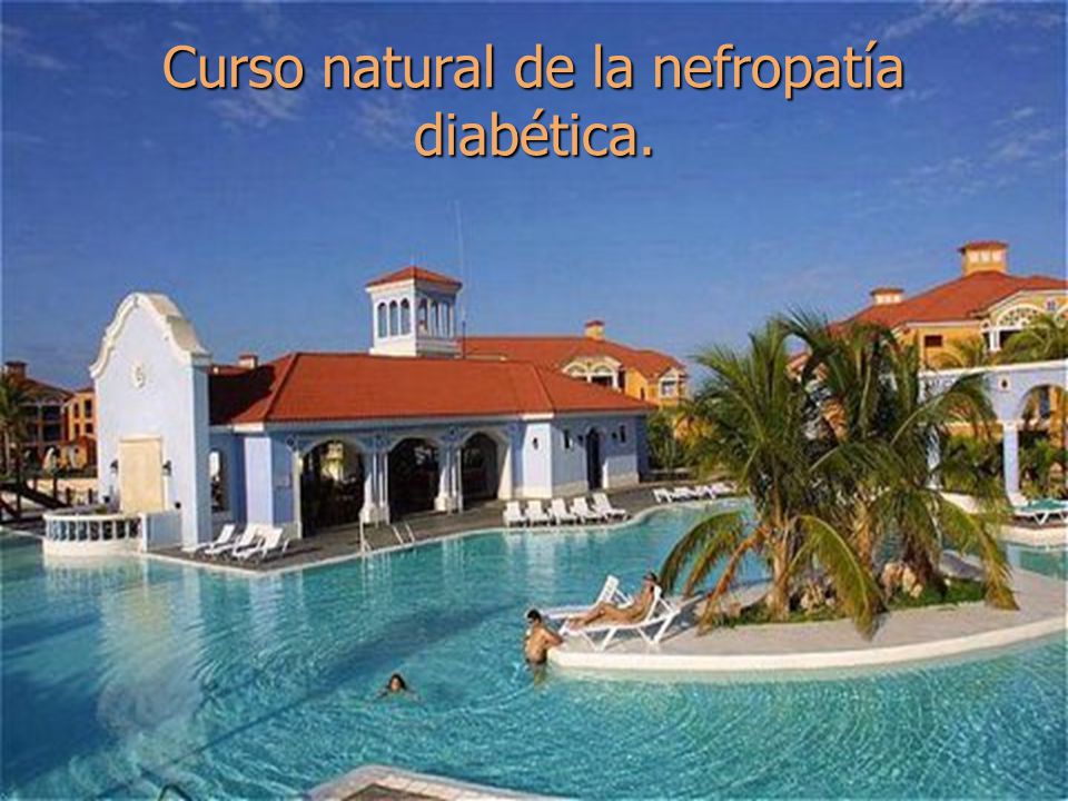 Curso natural de la nefropatía diabética.