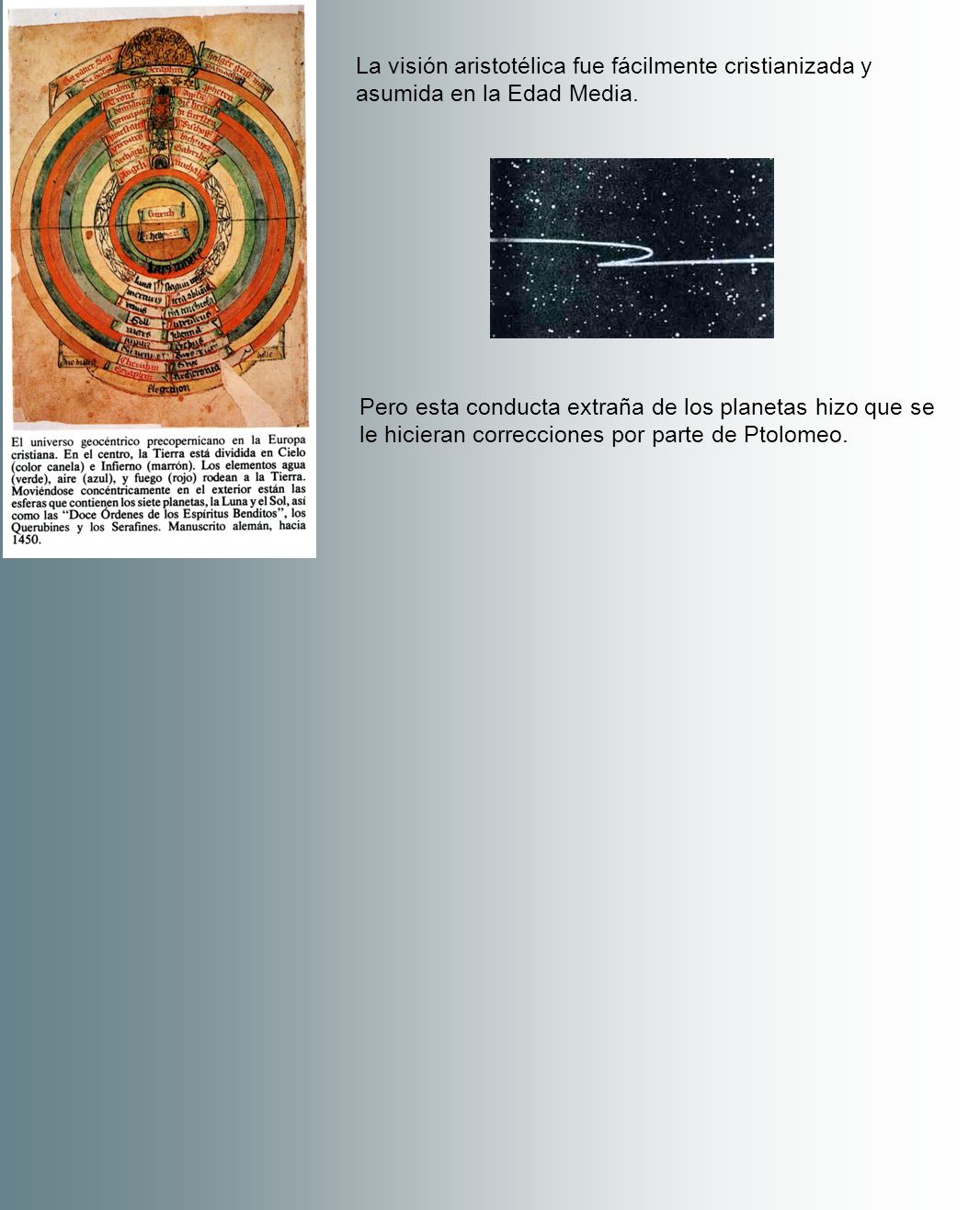 La visión aristotélica fue fácilmente cristianizada y asumida en la Edad Media.