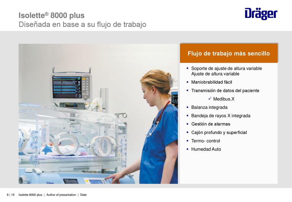 Isolette® 8000 plus Diseñada en base a su flujo de trabajo
