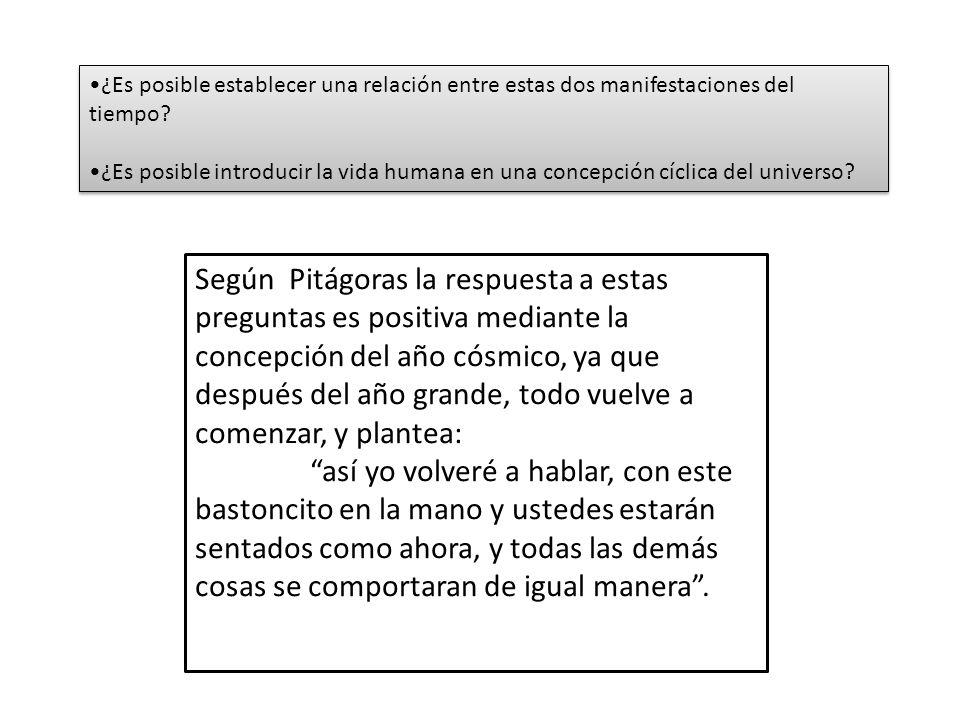 •¿Es posible establecer una relación entre estas dos manifestaciones del tiempo