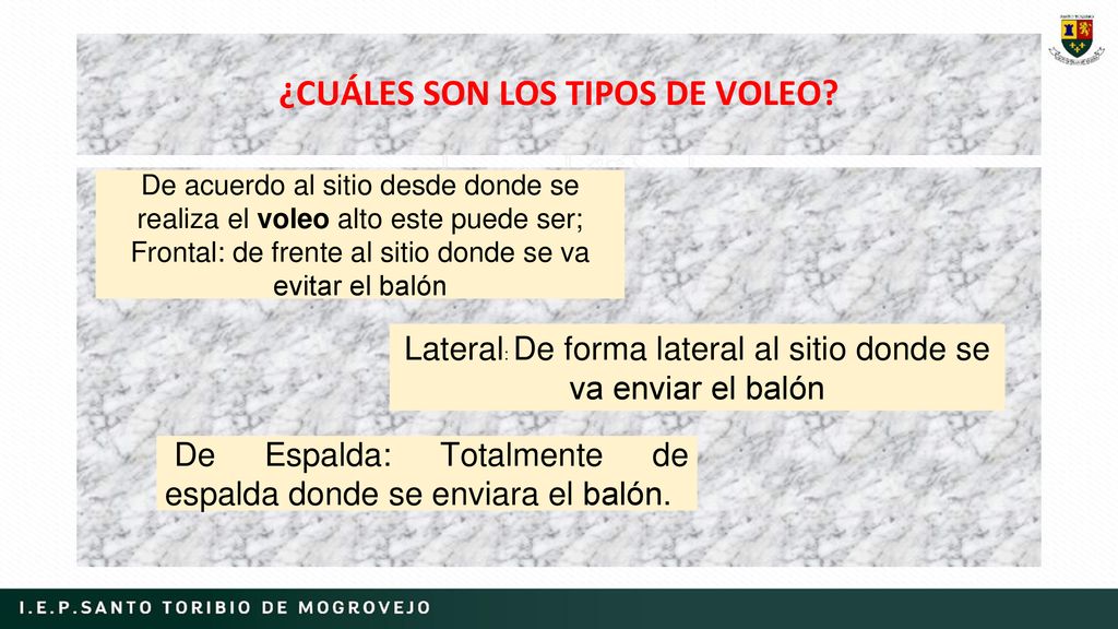 ¿CUÁLES SON LOS TIPOS DE VOLEO