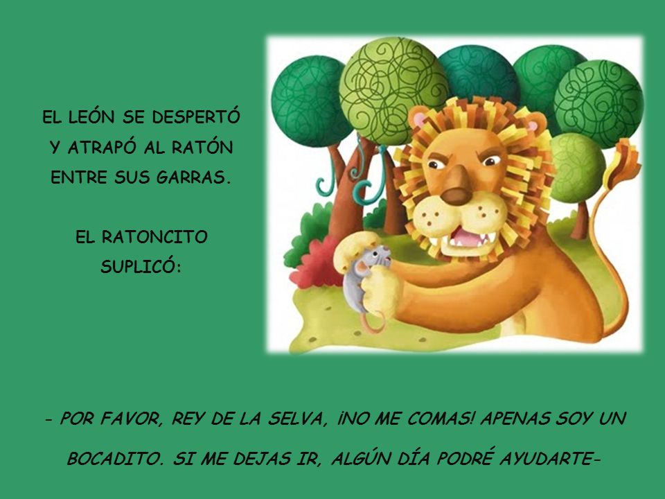 el león SE DESPERTÓ y atrapó al ratón ENTRE SUS GARRAS