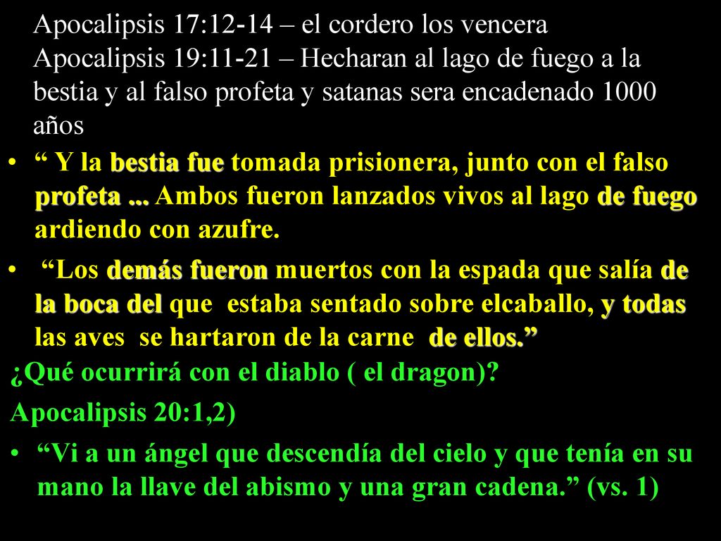 Apocalipsis 17:12-14 – el cordero los vencera