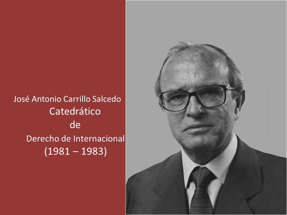 José Antonio Carrillo Salcedo Catedrático de Derecho de Internacional (1981 – 1983)