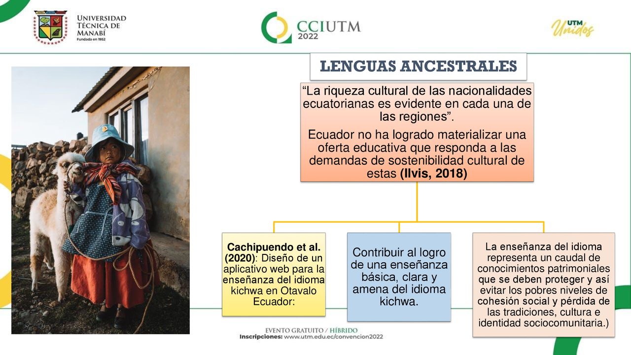 LENGUAS ANCESTRALES La riqueza cultural de las nacionalidades ecuatorianas es evidente en cada una de las regiones .