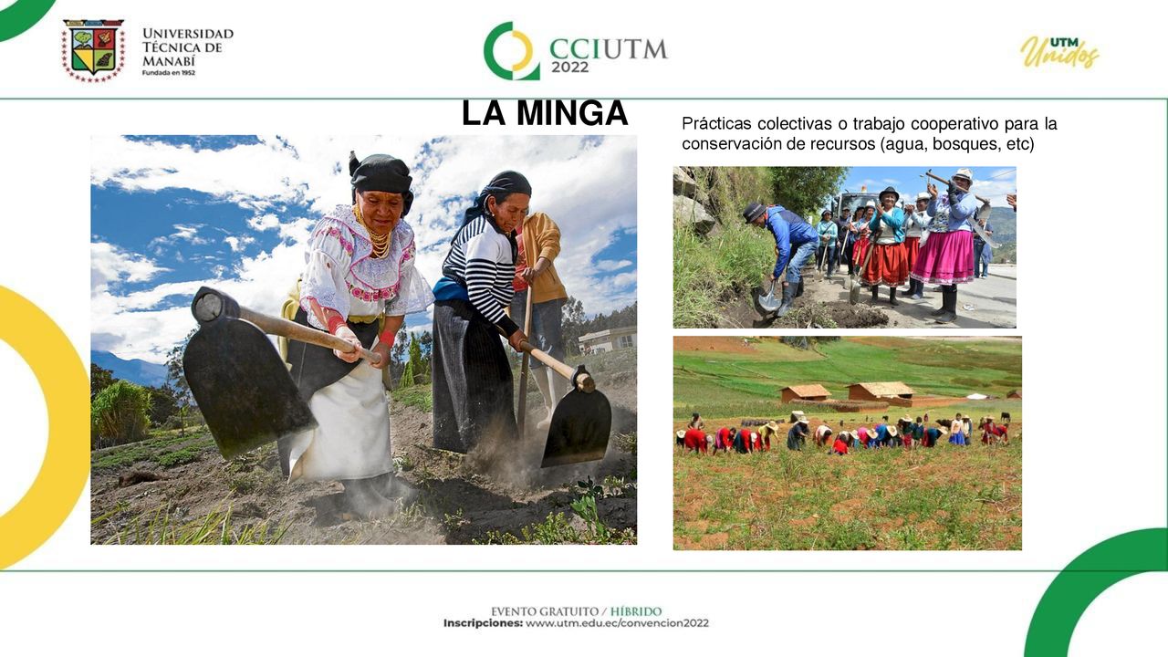 LA MINGA Prácticas colectivas o trabajo cooperativo para la conservación de recursos (agua, bosques, etc)