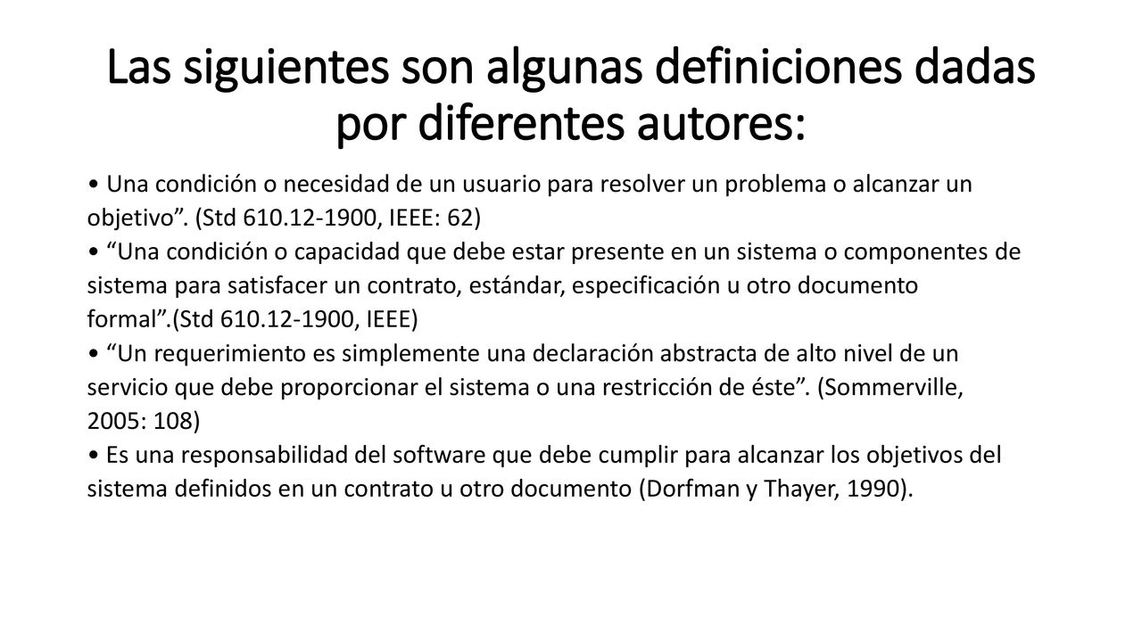 Las siguientes son algunas definiciones dadas por diferentes autores:
