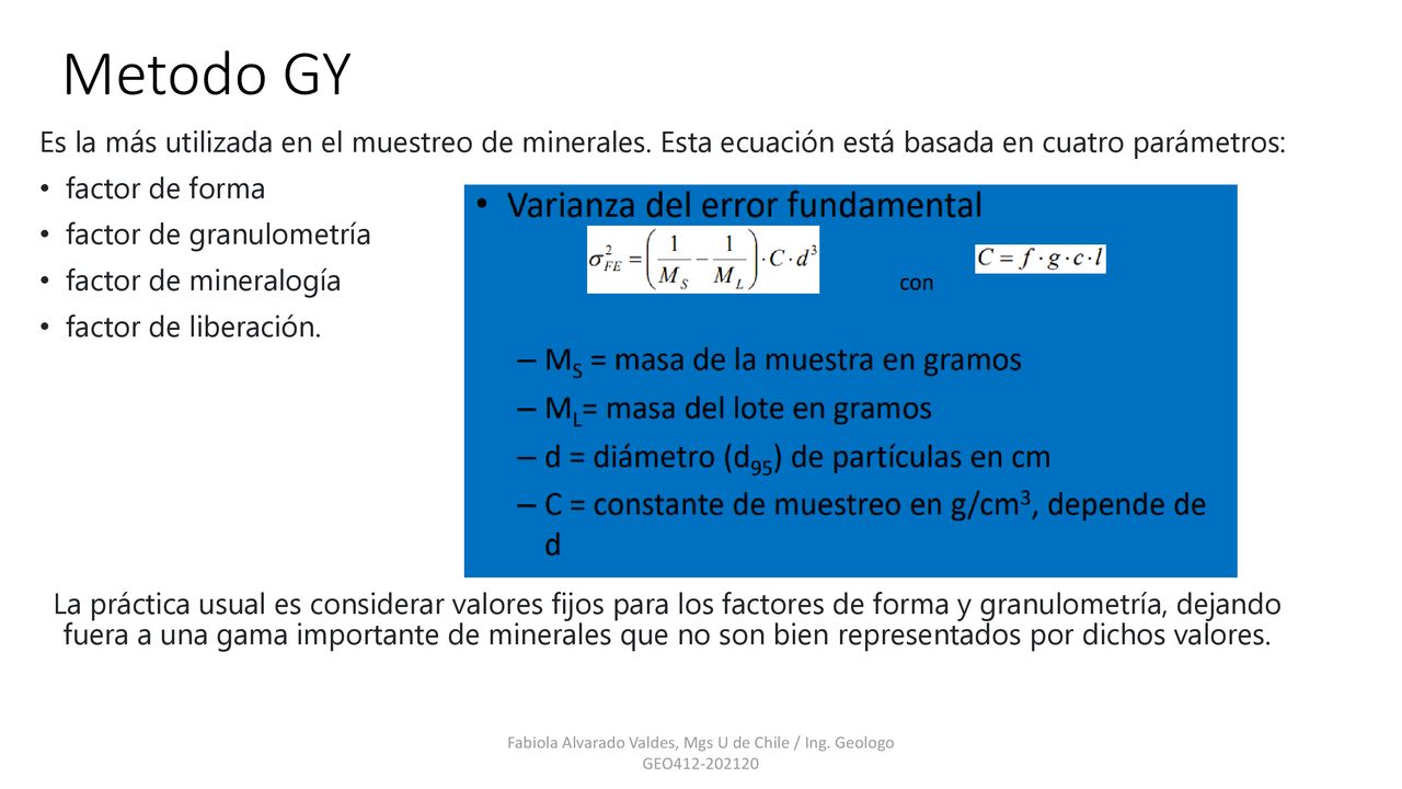 Fabiola Alvarado Valdes, Mgs U de Chile / Ing. Geologo GEO