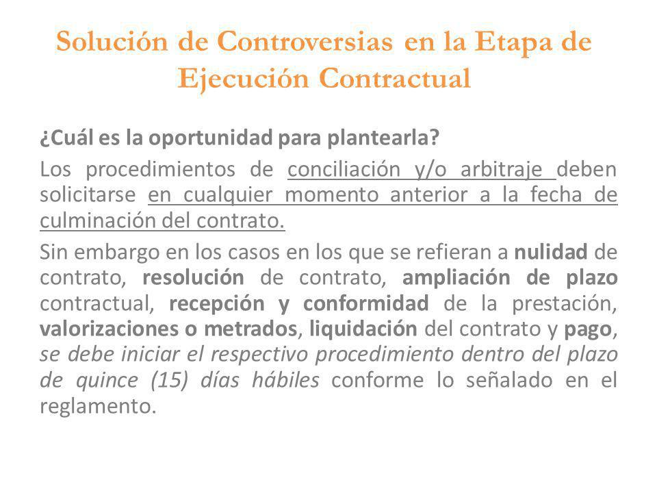Solución de Controversias en la Etapa de Ejecución Contractual