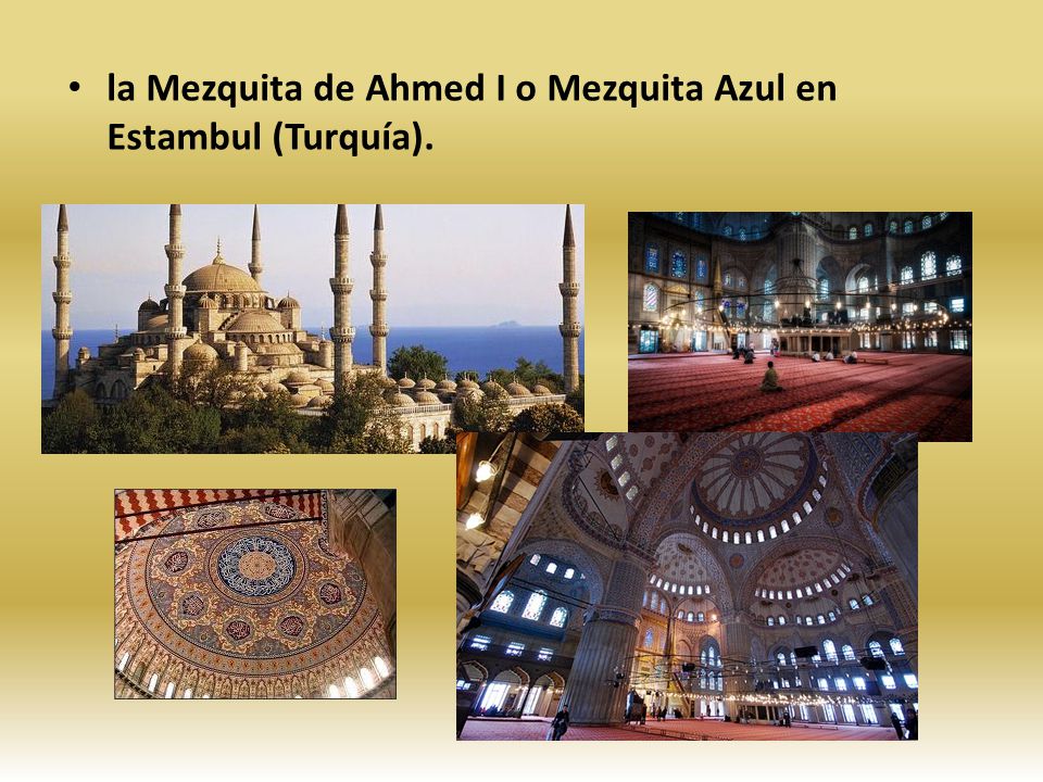 la Mezquita de Ahmed I o Mezquita Azul en Estambul (Turquía).