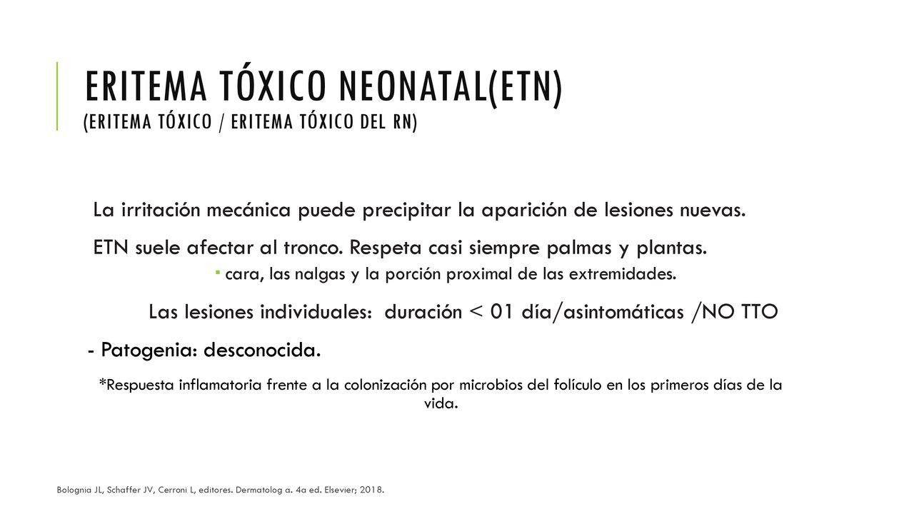 Eritema tóxico neonatal(etn) (Eritema tóxico / Eritema tóxico del rn)
