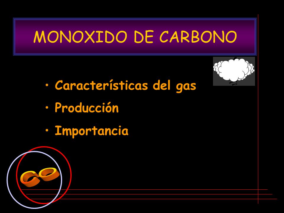 MONOXIDO DE CARBONO Características del gas Producción Importancia CO