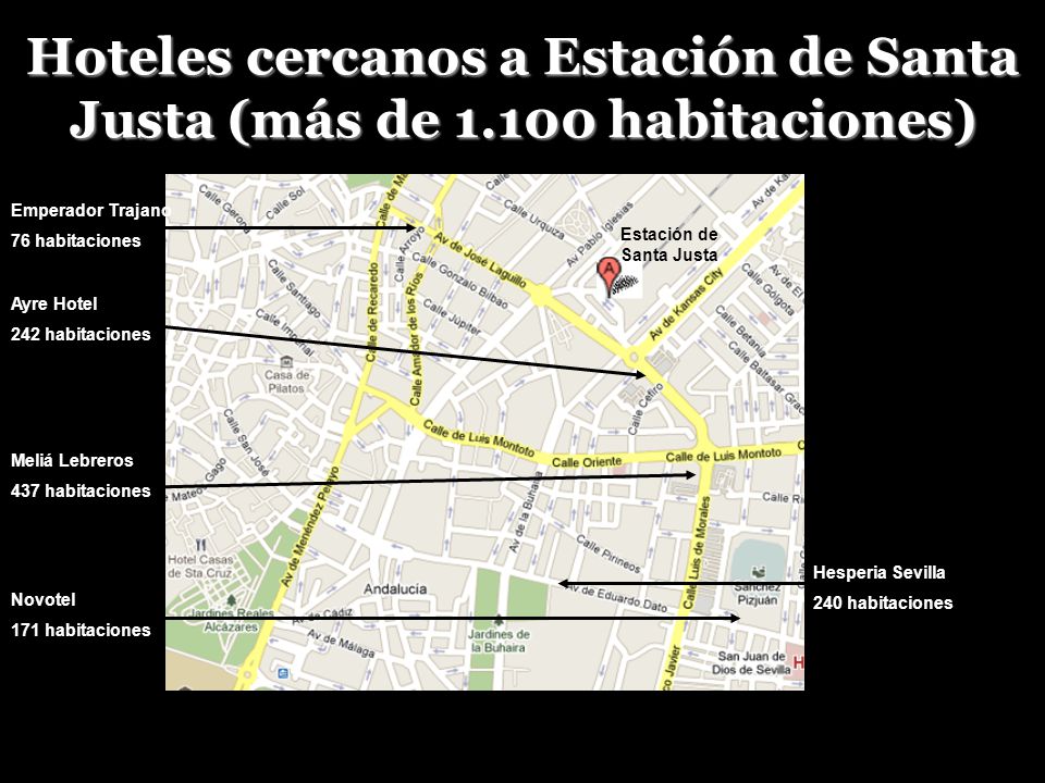 Hoteles cercanos a Estación de Santa Justa (más de habitaciones)