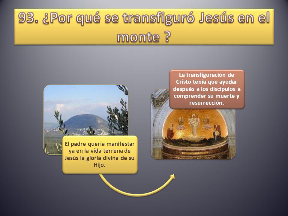 93. ¿Por qué se transfiguró Jesús en el monte