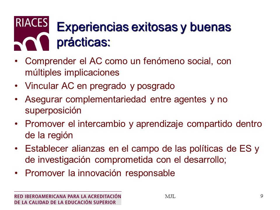 Experiencias exitosas y buenas prácticas: