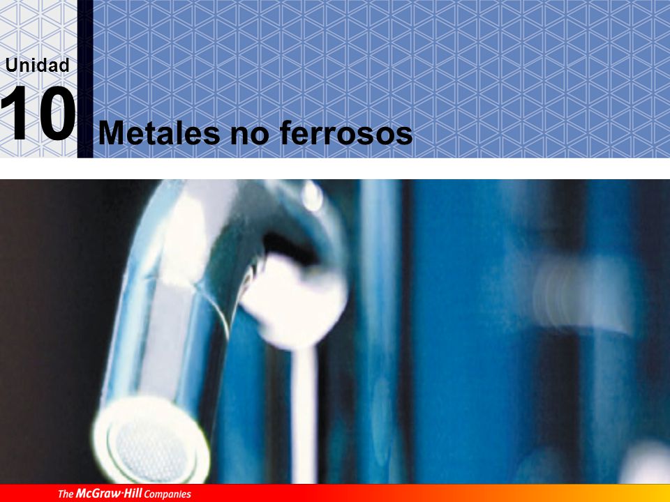 10.1. Clasificación de los metales no ferrosos