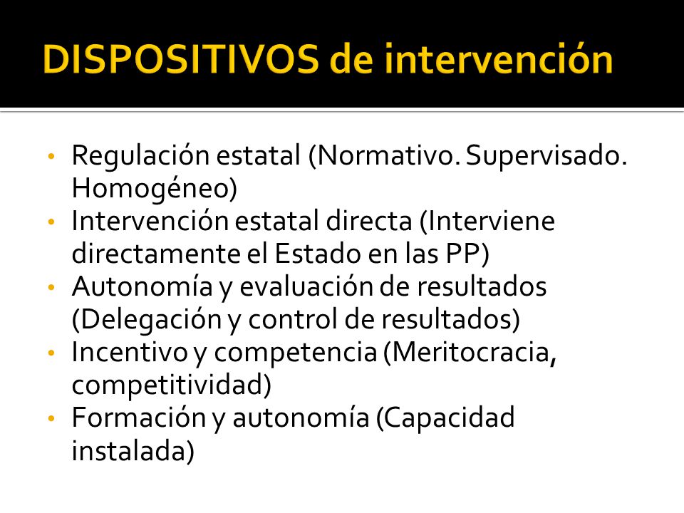 DISPOSITIVOS de intervención