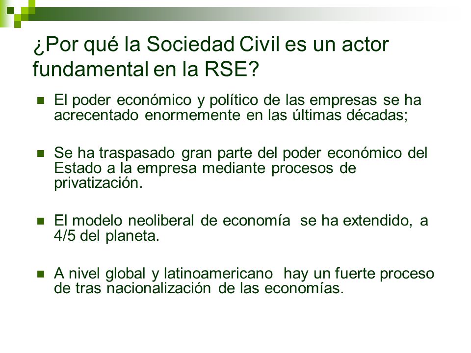 ¿Por qué la Sociedad Civil es un actor fundamental en la RSE