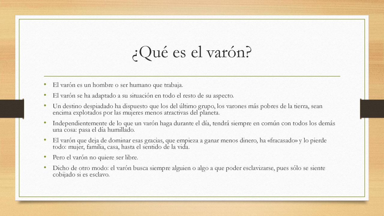 ¿Qué es el varón El varón es un hombre o ser humano que trabaja.